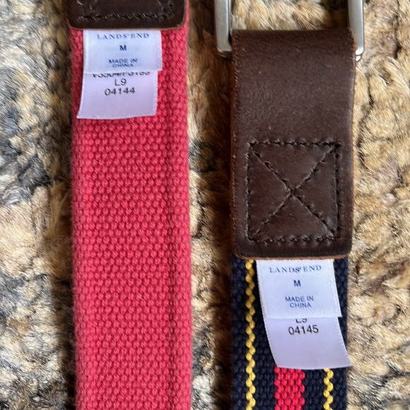 (2) Lands End Embroidered D-ring Belts Boys Medium - Picture 4 of 10